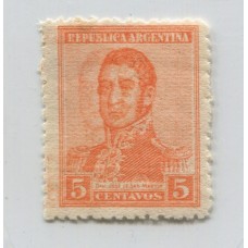 ARGENTINA 1920 ESTAMPILLA NUEVA CON GOMA SAN MARTIN VARIEDAD DOBLE IMPRESIÓN !!! MUY RARA !!